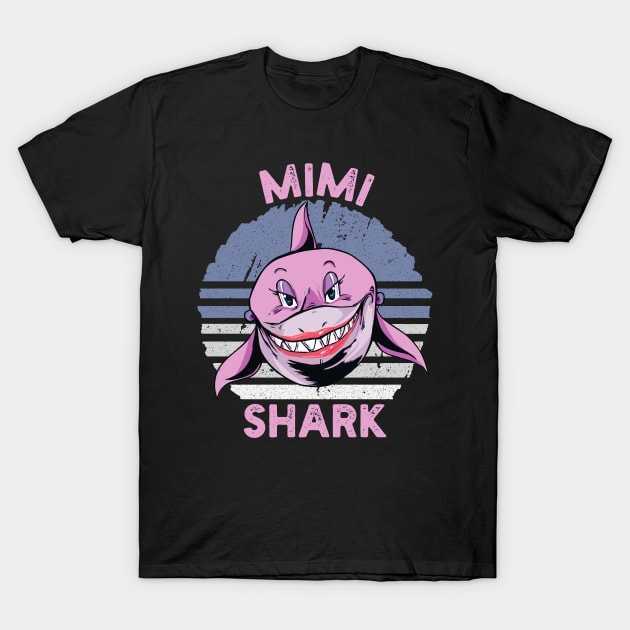 Mimi Shark Doo Doo Doo Super Cute Mothers day Gift T-Shirt by Vixel Art